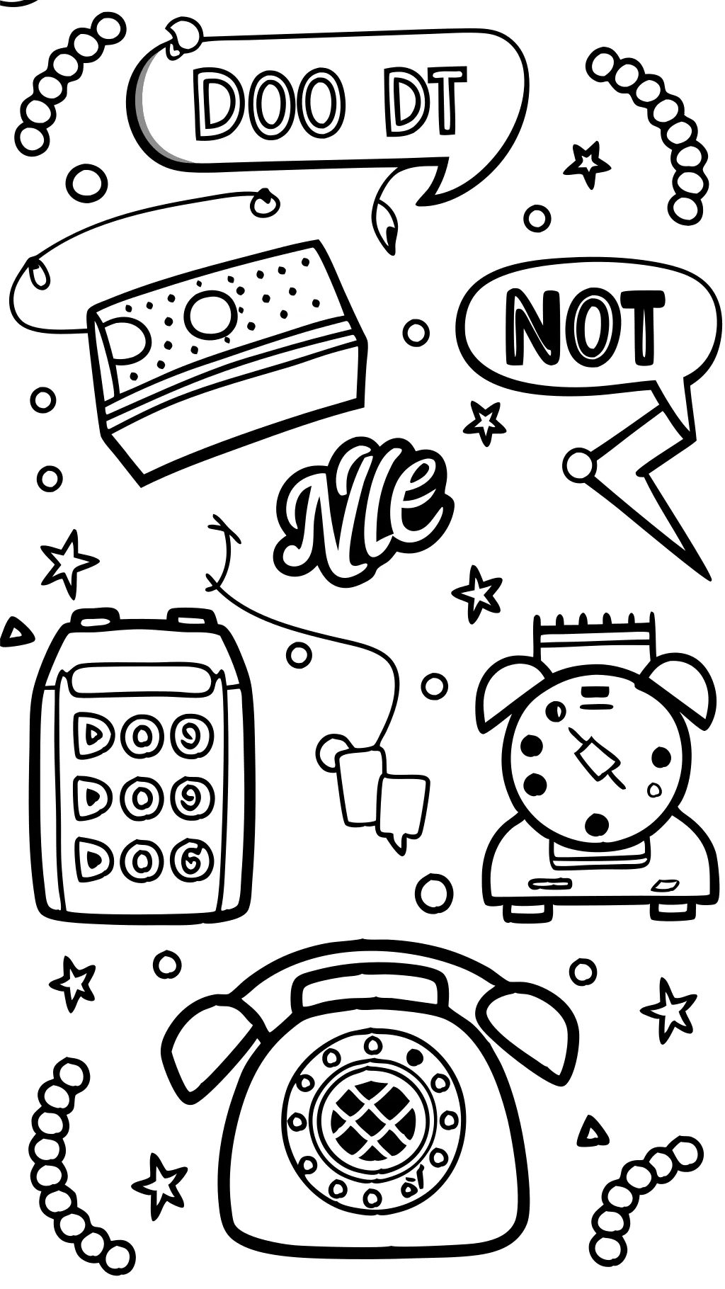 telephone coloring page